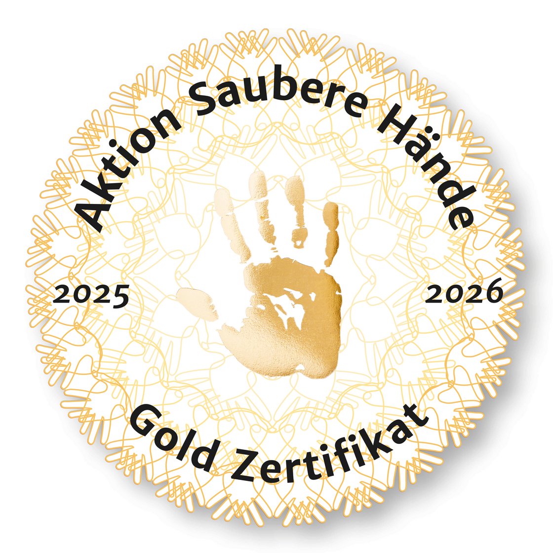 Aktion Saubere Hände - Goldzertifikat 2025/2026