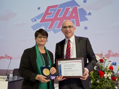 v.l. Christine Chomienne (EHA President), Prof. Dr. Hartmut Döhner_Foto: EHA