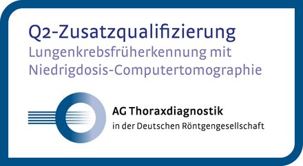 Siegel Q2-Zertifikat Lungenkrebsfrüherkennung mit Niedrigdosis-Computertomographie