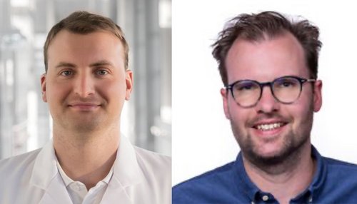 Dr. Joachim Strobel, Assistenzarzt an der Klinik für Nuklearmedizin, und PD Dr. Dr. Nico Sollmann, Assistenzarzt an der Klinik für Diagnostische und Interventionelle Radiologie, leiten gemeinsam die Arbeitsgruppe „Neuroimaging“ am Universitätsklinikum Ulm.